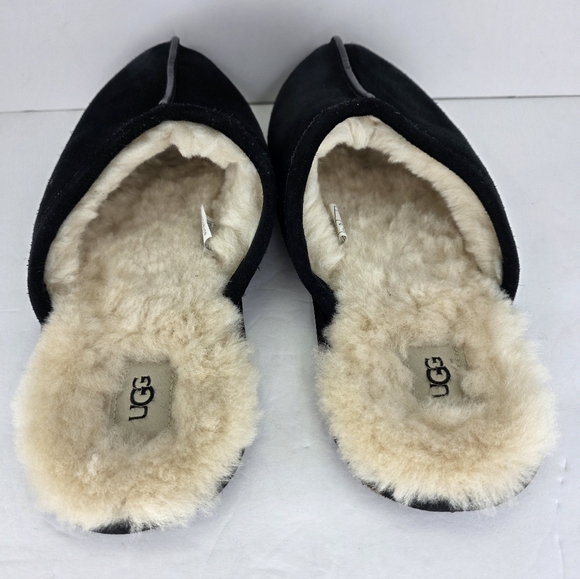 UGG Men\'s Scuff Slip-On Suede Black Sheepskin Men\'s Slippers Comfort Size 11 main image 6